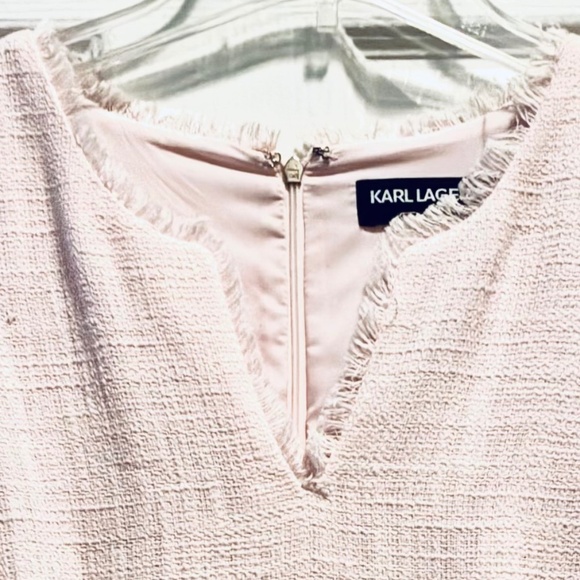 Pink Tweed Short sleeve Dress - Picture 4 of 11